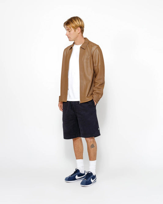 SHORT DE PLAGE EN COTON BROSSE