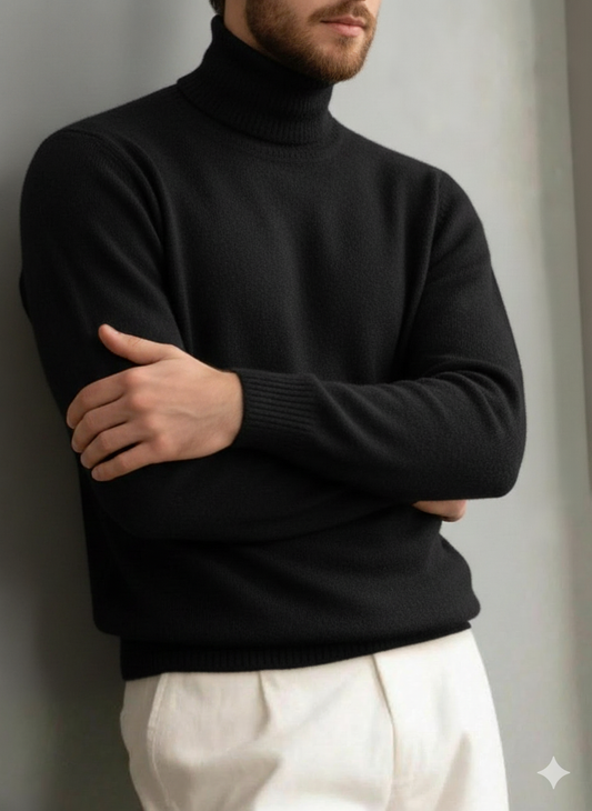 Pull chaud en cachemire texturé confortable pour homme