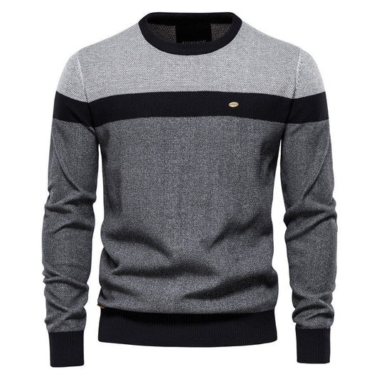 Pull homme décontracté chaud de couleur unie