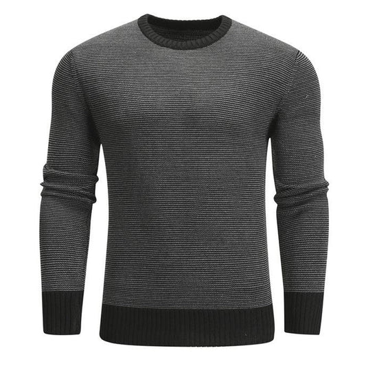 Pull ras du cou homme slim fit à ourlet et col contrastés