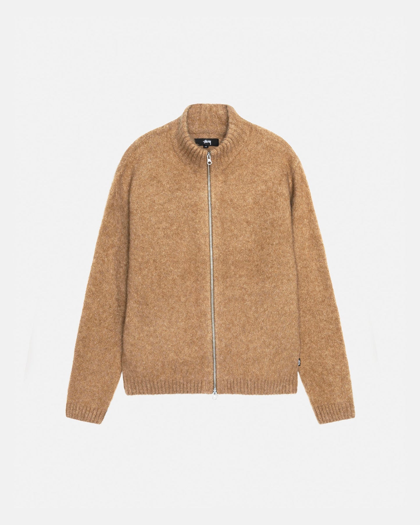 PULL EN MÉRINOS BROSSÉ ENTIÈREMENT ZIPPÉ