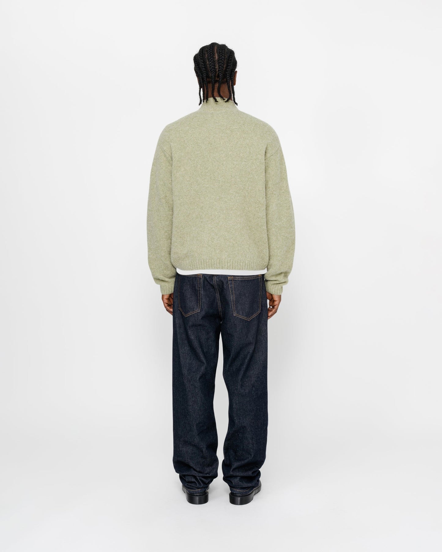 PULL EN MÉRINOS BROSSÉ ENTIÈREMENT ZIPPÉ