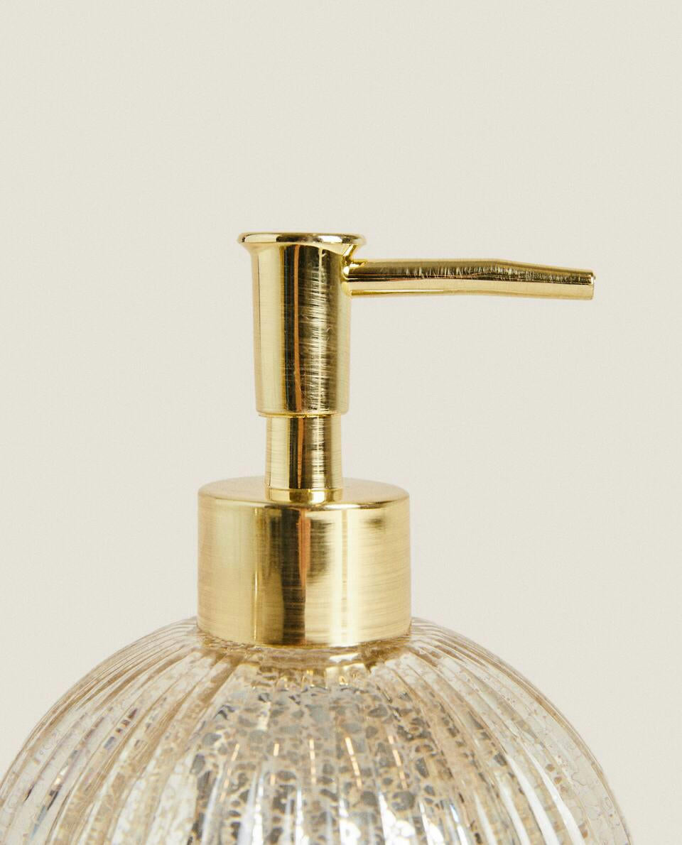 MERCURISED GLASS BATHROOM SET