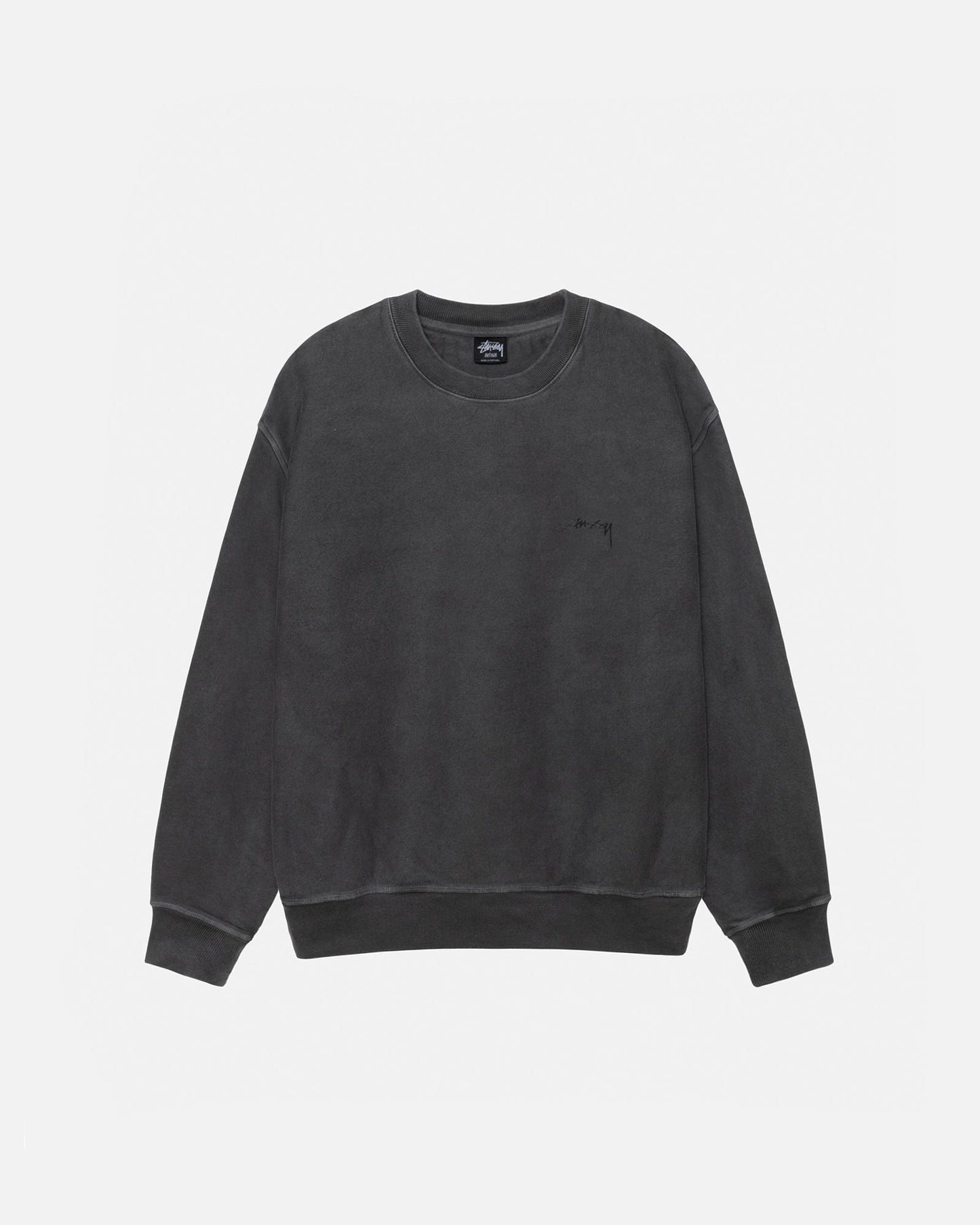SWEAT RAS DU COU EN JERSEY LISSE TEINT EN PIÈCE