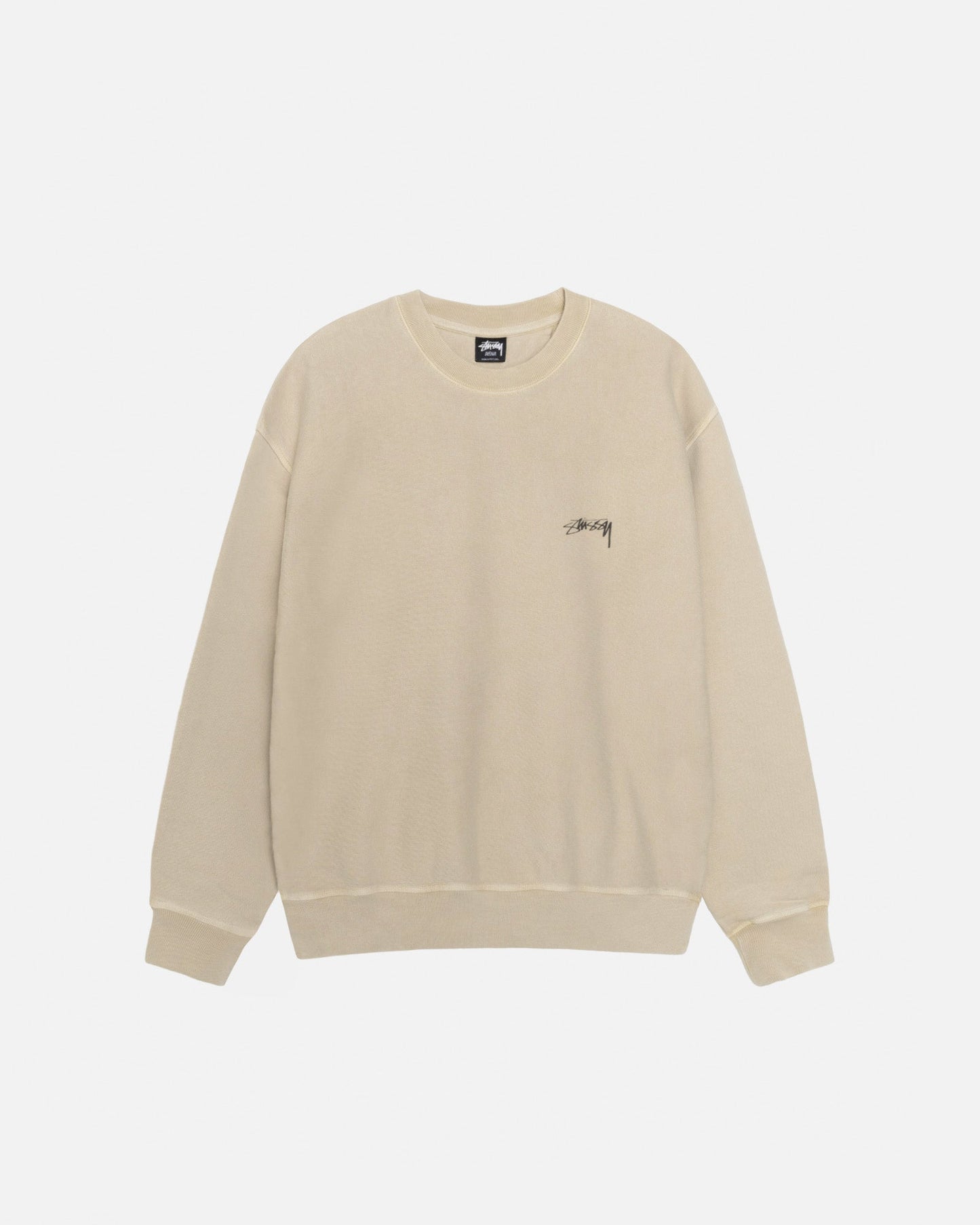 SWEAT RAS DU COU EN JERSEY LISSE TEINT EN PIÈCE