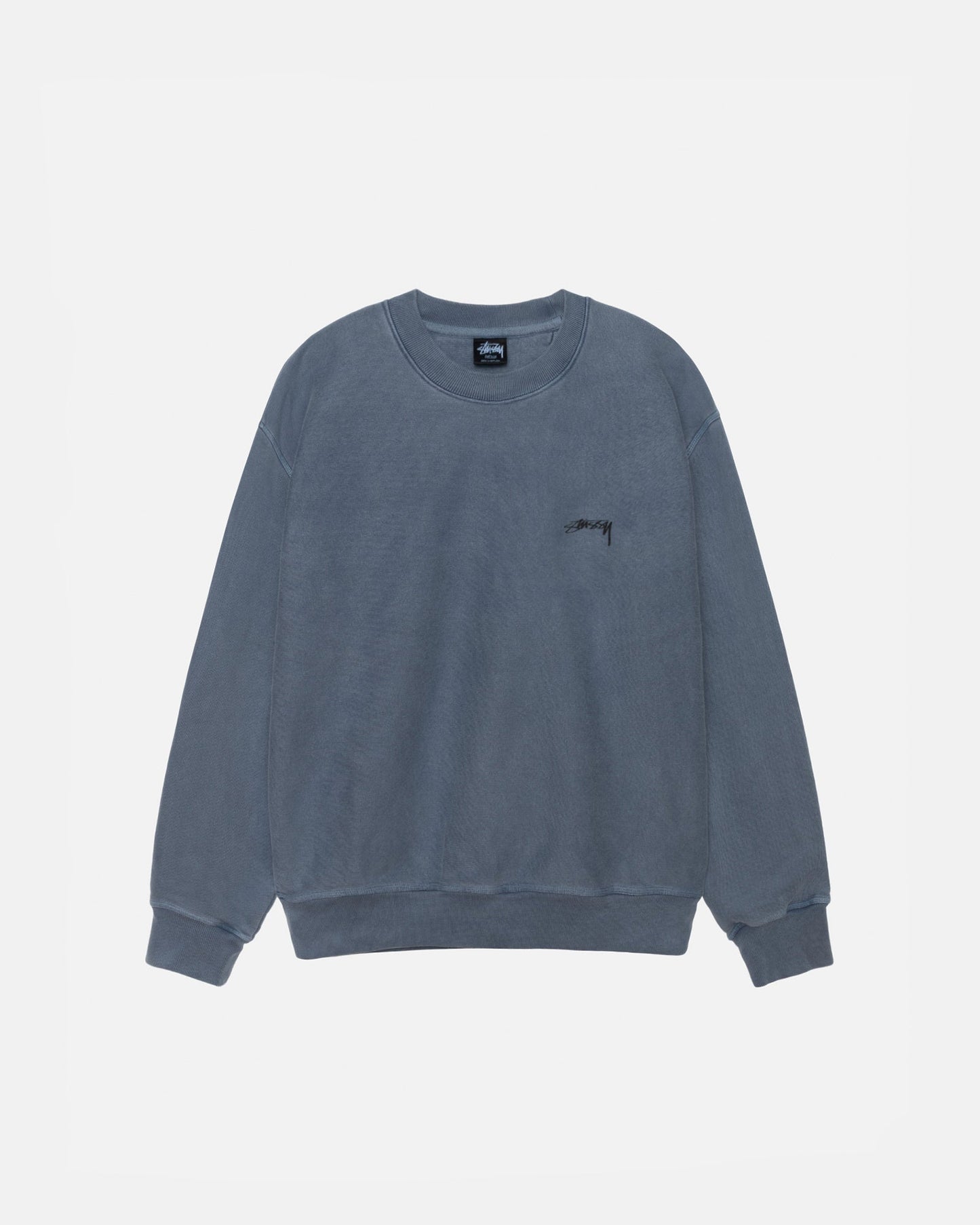SWEAT RAS DU COU EN JERSEY LISSE TEINT EN PIÈCE