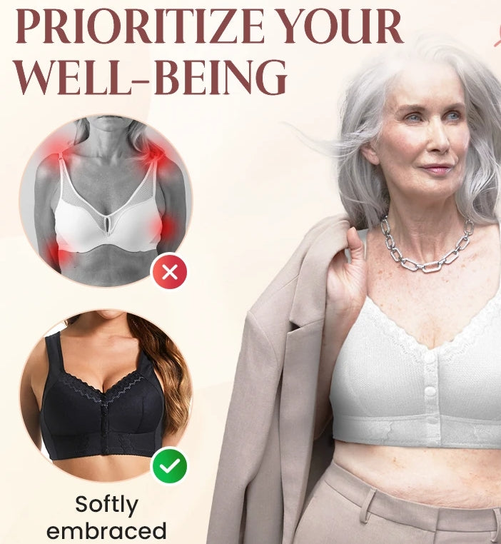 💝Vente flash💝Nouveau Soutien-gorge respirant à fermeture avant extensible 2024 pour seniors
