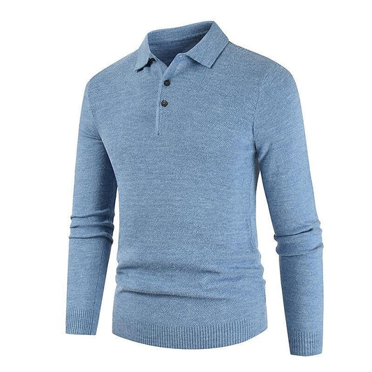 Pull homme en tricot uni à col revers