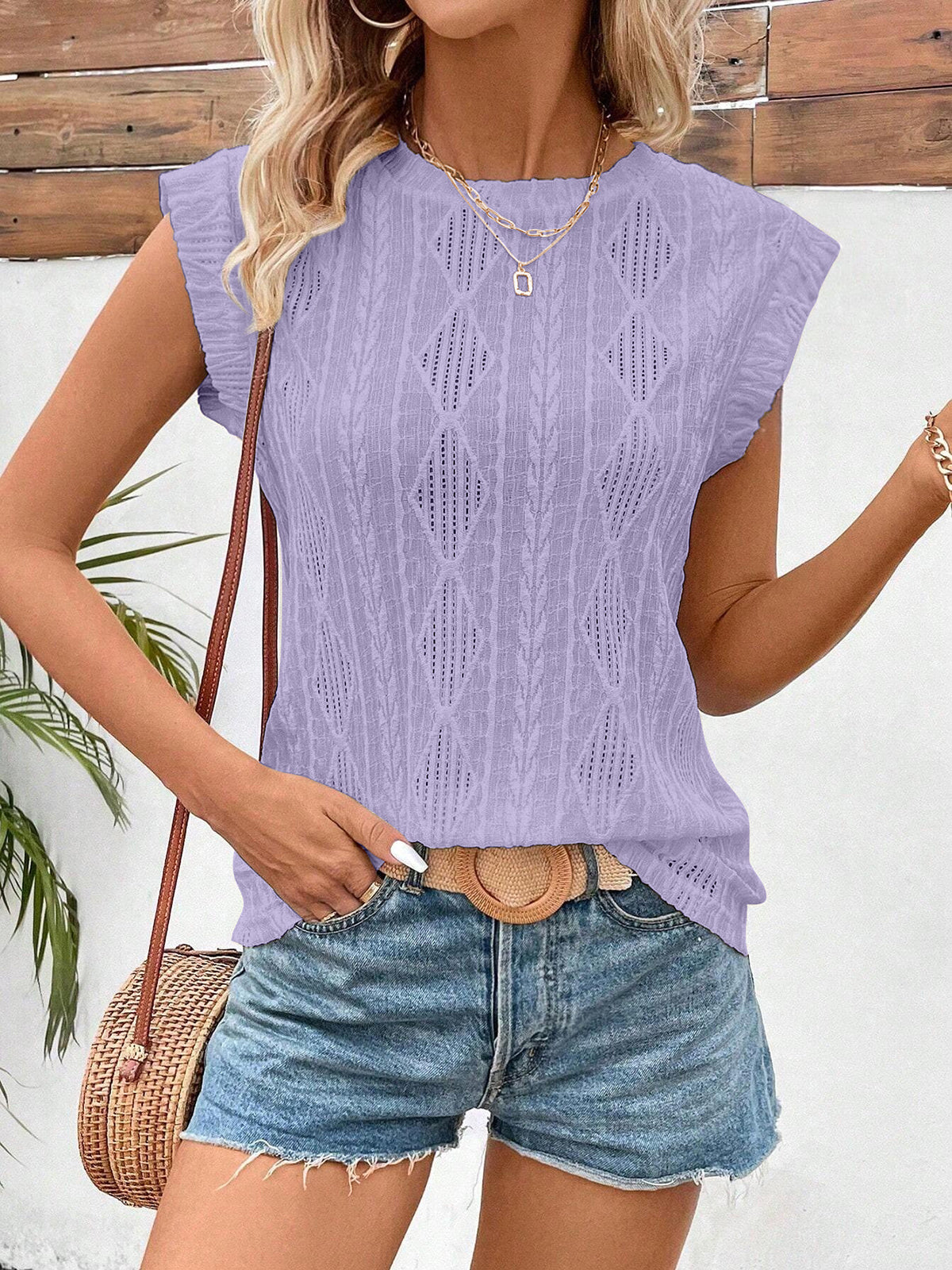 ✨T-shirt classique d'été jacquard à rayures pour femme
